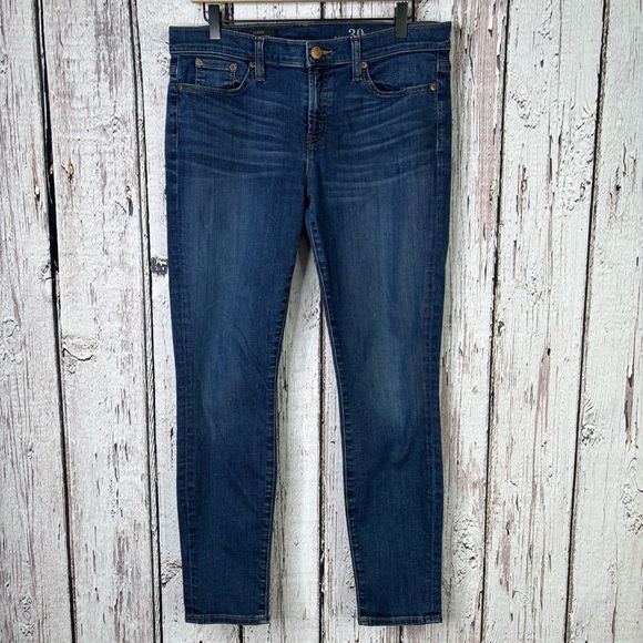 J. Crew Toothpick Jeans Size 30 Skinny Fit Mid Rise 28” Inseam Cotton Blend - Picture 1 of 13